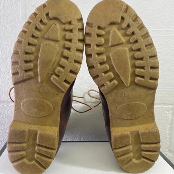 Vintage Timberland Ankle Work Boots Brown Leather Lace up Men's 10.5 Wide - Picture 13 of 14